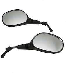 MHQ Motorcycle Mirrors Black 2pcs