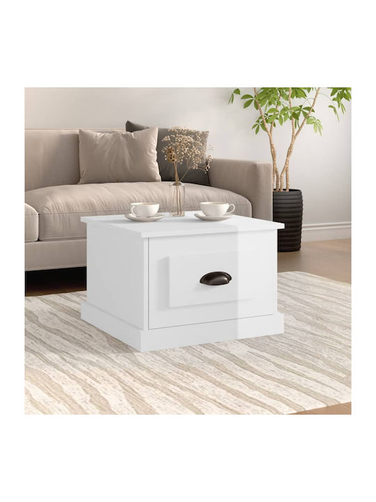 Side Table L50xW50xH35cm. White