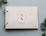Wooden Wedding Wish Book with Engraving W022, 1 pc.