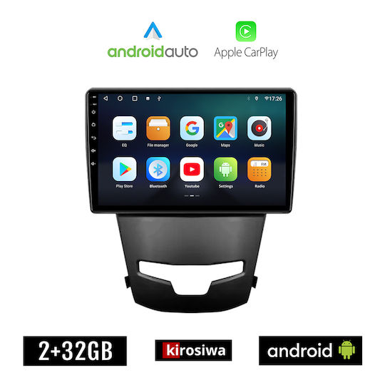 Kirosiwa Ηχοσύστημα Αυτοκινήτου για Opel Combo Daewoo Korando Ssangyong Korando 2014> (Bluetooth/USB/AUX/WiFi/GPS/Apple-Carplay/Android-Auto) με Οθόνη Αφής 9"