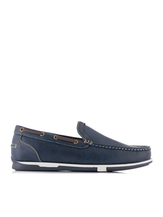 Men's Synthetic Leather Moccasins Blue