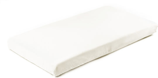 Sensillo Baby Sheet Crib Flannel Fitted Ecru 60x120cm