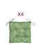 vidaXL Garden Chair Cushion Green 4 Pieces 40x40cm