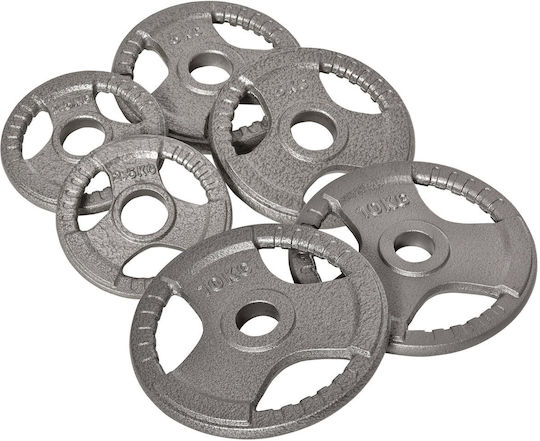 HomCom Set Discuri De Tip Olimpic 6buc Greutate Totală 35kg Φ50mm cu Mânere