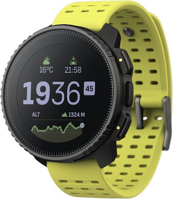 Suunto Vertical Stainless Steel 49mm Smartwatch με Παλμογράφο (Black Lime)