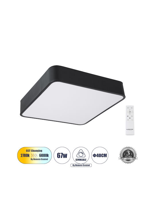 GloboStar Kamala Clasică Metalică Plafonieră de Tavan cu LED Integrat în culoare Negru 40buc