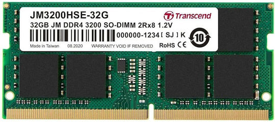 Transcend DDR4 with Module 1x32GB and Speed 3200 for Laptop