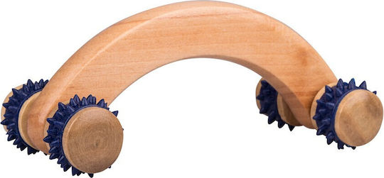 inSPORTline Kerung 16902 Ξύλινο Roller Μασάζ για τη Μέση, την Πλάτη, τα Πόδια, το Σώμα & τα Χέρια Μπλε