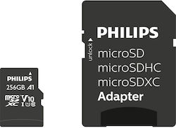 Philips microSDXC 256GB Klasse 10 U1 V30 A1 UHS-I mit Adapter