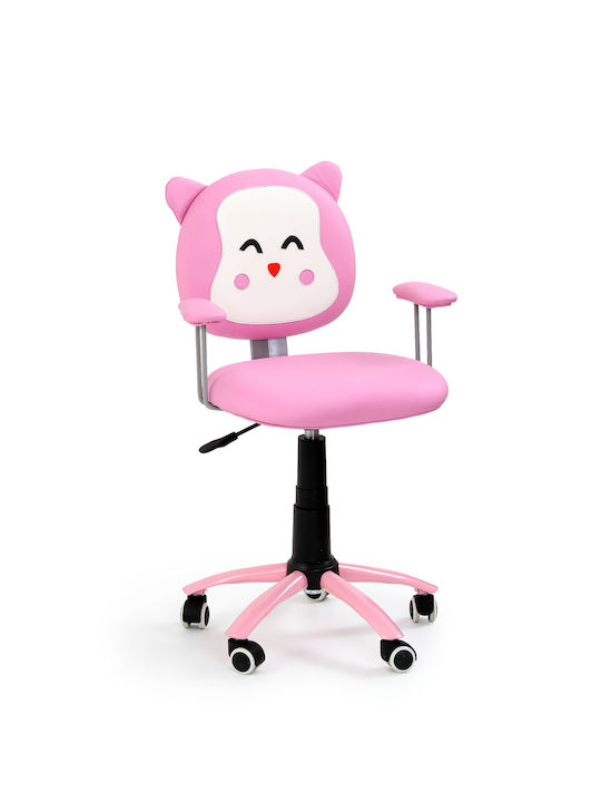 Παιδική Καρέκλα Γραφείου Kitty Με Μπράτσα Ροζ 54x49x86εκ.