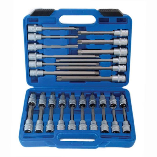 Satra Καρυδάκια με Μύτες Torx και Καρέ Υποδοχής 1/2'' Σετ 32τμχ