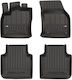Frogum Set of Front and Rear Mats 4pcs Tray Type for Seat Tarraco Skoda Kodiaq 2018 Black