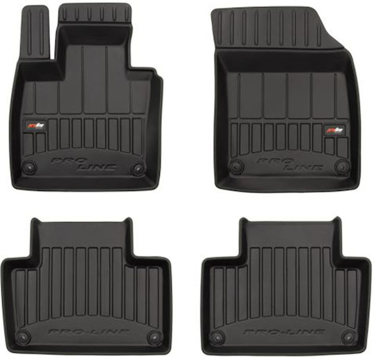Frogum Set of Front and Rear Mats 4pcs Tray Type for Volvo XC 90 2014 Black