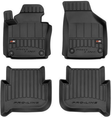 Frogum Set of Front and Rear Mats 4pcs Tray Type for Volkswagen Touran Ford Edge 2003-2010 Black