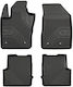 Frogum Set of Front and Rear Mats 4pcs Tray Type for Fiat 500X Ford Edge Jeep Renegade 2014 Black