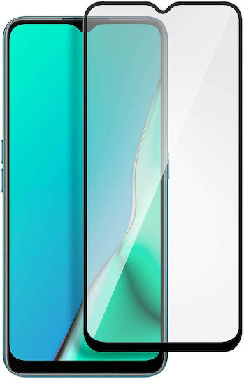 9H Full Glue Full Face Tempered Glass Μαύρο (Realme C35)