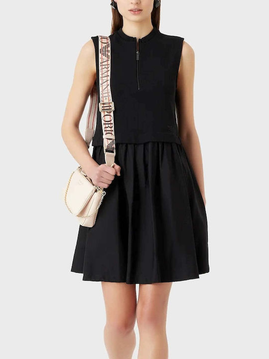 Emporio Armani Καλοκαιρινό Mini Φόρεμα Μαύρο