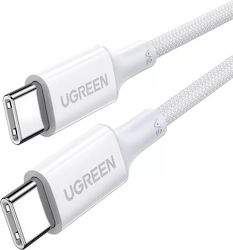 Ugreen Geflochten USB 2.0 Kabel USB-C männlich - USB-C 100W Weiß 0.5m (15266)