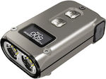NiteCore Wiederaufladbar Schlüsselanhängerlampe LED Wasserdicht IP54 mit maximaler Helligkeit 500lm TINI2 Ti
