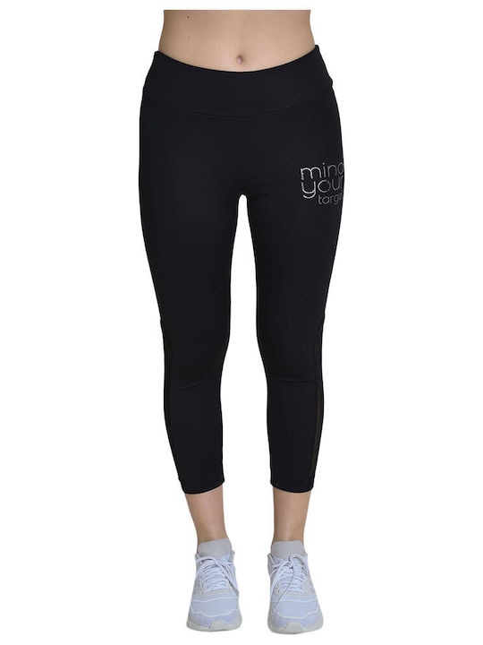 Target 65110 Frauen Gekürzt Leggings Schwarz S23/65110-10