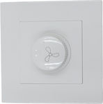 Rolinger Recessed Electrical Fan Wall Switch with Frame Basic White