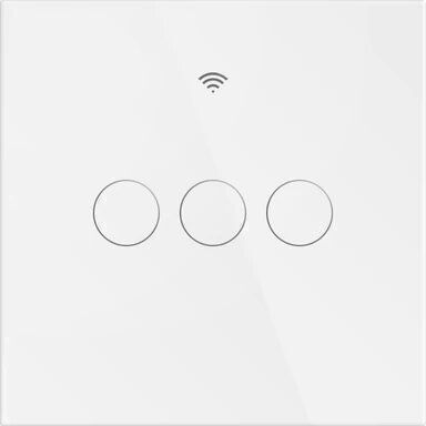 Earu EARU Χωνευτός Διακόπτης Τοίχου Αφής Wi-Fi Τριπλός με Πλαίσιο Λευκός