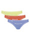 Sloggi 24/7 Weekend H Baumwolle Damen Slip 3Pack mit Spitze Light Green-Orange-Lilac