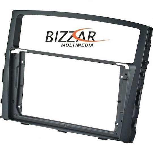 Bizzar DIN Fascia Panels 2 Din Compatible with Screen 9" for Mitsubishi Pajero 2008-2009