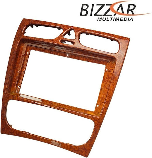 Bizzar DIN-Verkleidungsplatten 2 Din Kompatibel mit Bildschirm 9" für Mercedes-Benz C Klasse Hölzerner Stil