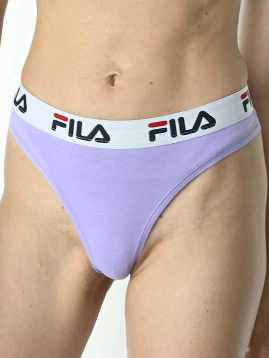 FILA Βαμβακερό Γυναικείο String Λιλά