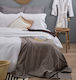 Cokitex Παπλωματοθήκη Ξενοδοχείου Polycotton Ριγέ 220TC 245x265εκ.