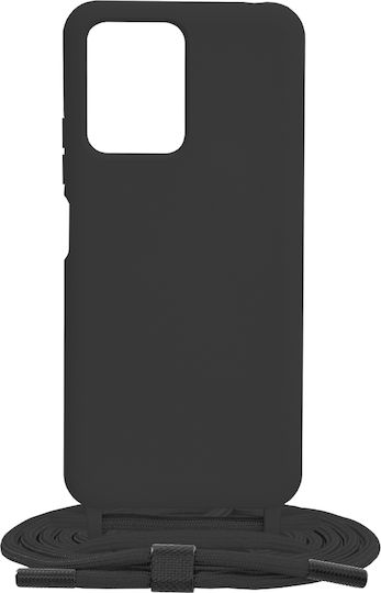 Techsuit Umschlag Rückseite Kunststoff / Silikon mit Band Schwarz (Poco X5)