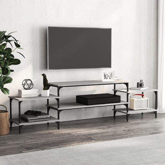 vidaXL TV-Ständer Grau Sonoma M197xP35xH52cm