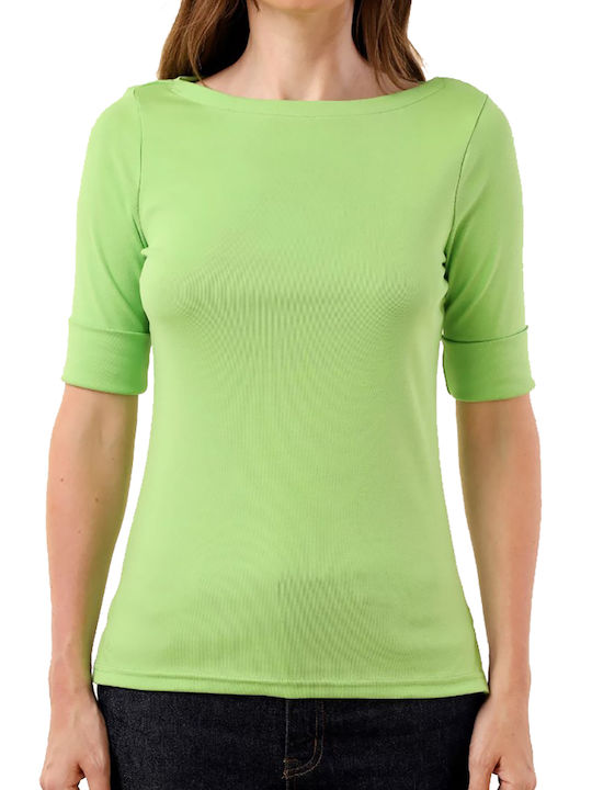 Ralph Lauren Women's Summer Blouse Short Sleeve Green