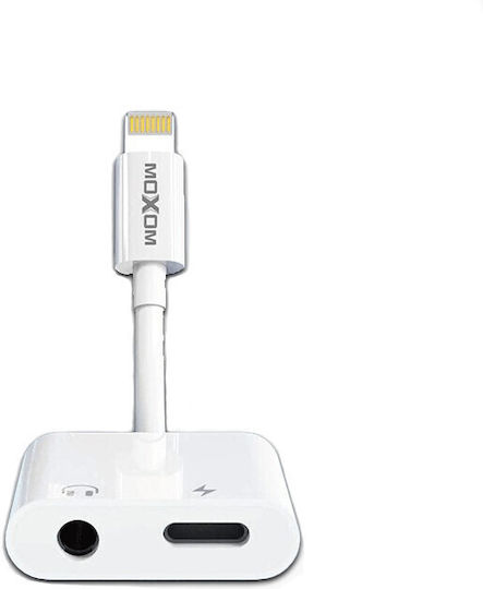 Moxom Конвертор Lightning Мъжки в 3.5mm / Lightning Женски Бял 1 Брой MX-AX15