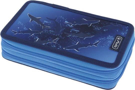 Herlitz Deep Sea Pencil Case Full with 2 Compartments Blue