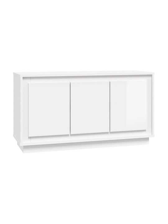 Wooden Buffet Glossy White L102xW35xH55cm