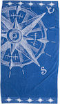 Viopros 245 Beach Towel Cotton Blue 155x86cm.