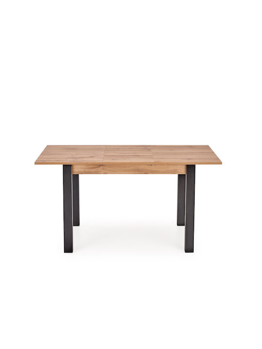 Gino Table Kitchen Extendable Wooden with Metal Frame Votan Oak / Black 100x60x75cm