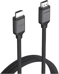 LinQ LQ48027 HDMI 2.1 Braided HDMI male - HDMI male 2m Μαύρο