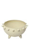 Espiel Decorative Bowl Pedestal Beige 20cm