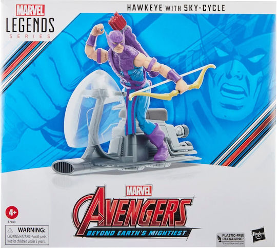 Action Figure Avengers - Hawkeye with Sky Cycle Marvel Legends for 4+ Years 15cm.