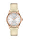 Tissot Chemin Des Tourelles Γυναικείο Ρολόι 34mm Μπαταρίας με Μπεζ Δερμάτινο Λουράκι