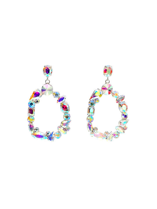 S4593 Women's Drop Earrings Li-LO with Crystal Stones