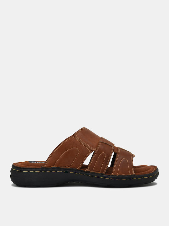 Bozikis Men's Leather Sandals Tabac Brown