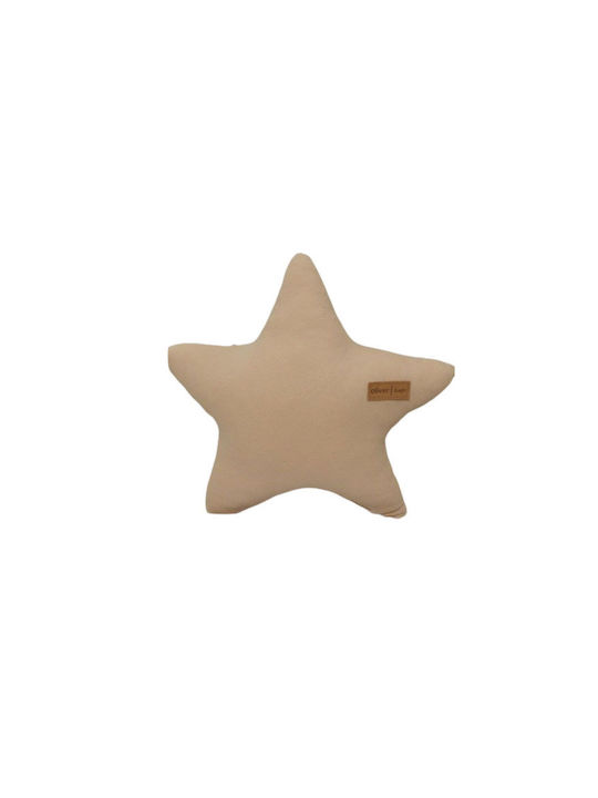 Baby Oliver Crib Pillow Decorative Star Beige 37x37cm 1pcs