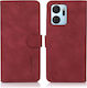 Wallet Synthetic Leather Red (Honor X7a 4G)