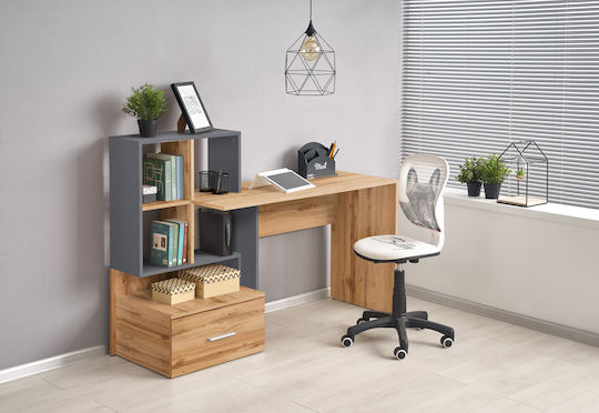 Birou Pentru Copii Grosso Cu Bibliotecă Bej 149x50x105cm