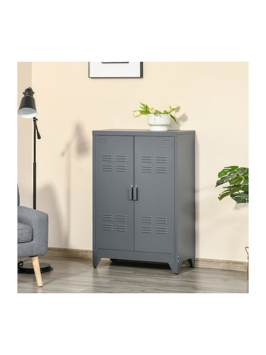 Dulap cu două uși Metal cu 3 Rafturi 75x33x110cm