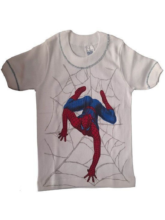 Tricou alb cu mânecă scurtă ''Spiderman'' Nr. 2